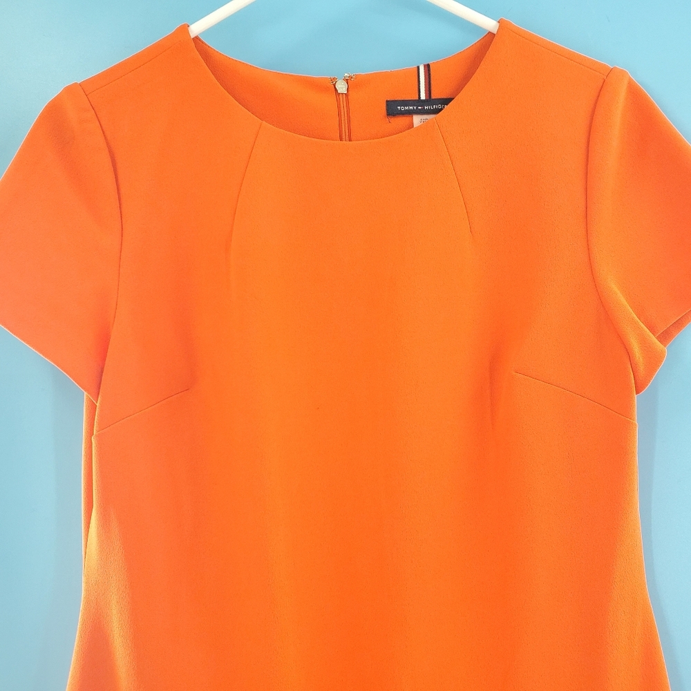 Tommy H orange midi retro dress - Picture 6 of 11